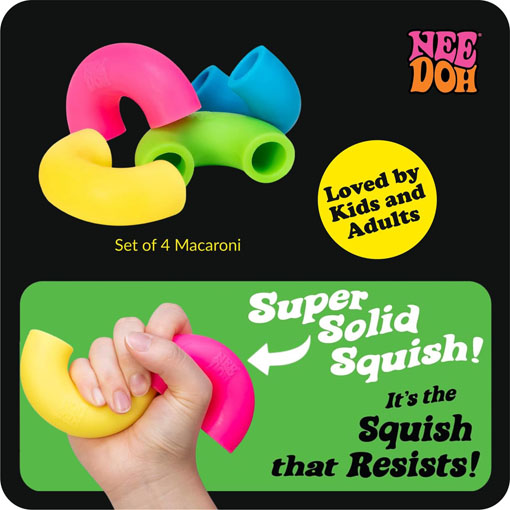Mac 'N' Squeeze - Sensory Squeeze Toy - Contains 4 Squishy Noodles - Image 7