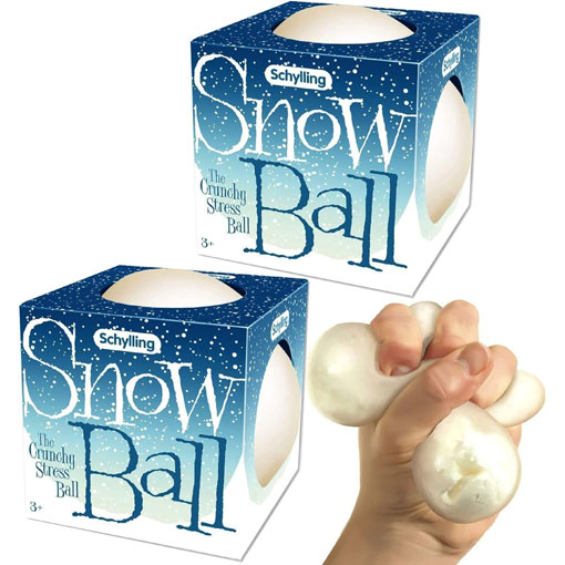Snow Ball Stretchy Stress Balls Gift Set Bundle - 2 Pack