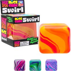 Nice Cube Swirl - Sensory Toy with a Super Solid Squish - Unique, Swirling Color Blend - Color May Vary (1 Per Pack)