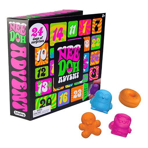 Squishmas Advent Calendar - 24 Mini Squeeze Toys - Christmas Countdown - Ages 3 to Adult